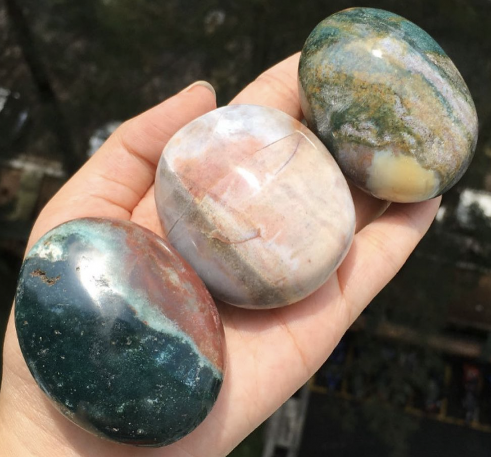 Crystals Fairy Ocean Jasper Palm Stone